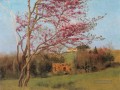 Landschaft Blühende Rote Almond Neoclassicist Dame John William Godward